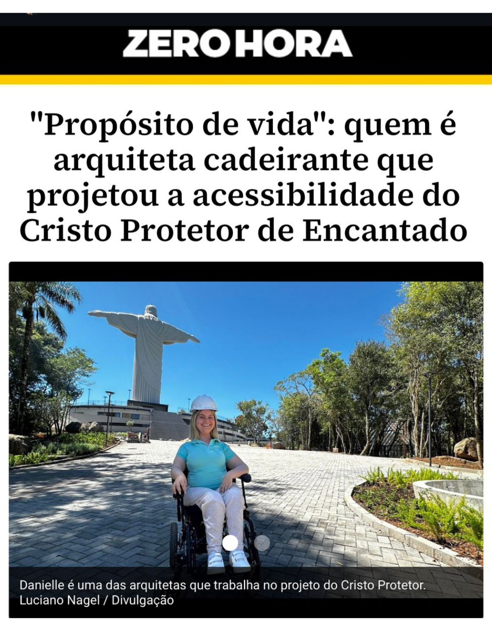 Notícia Zero Hora - Cristo Protetor